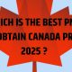 Best PNP to Obtain Canada PR